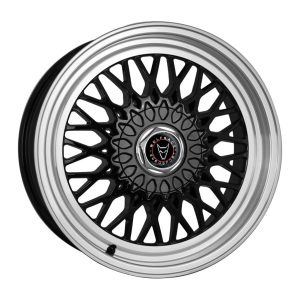 Wolfrace Classic Black Polished face alloy wheel