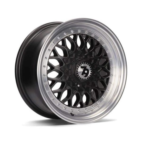 Seventy9 SV-E Matt Black Polished Lip alloy wheel