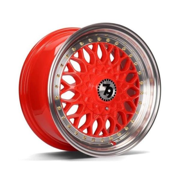 Seventy9 SV-E Red Polished Lip alloy wheel