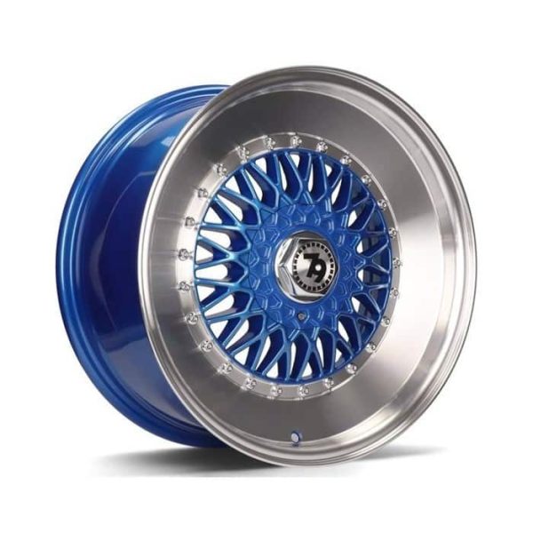 Seventy9 SV-F Blue Polished Lip alloy wheel