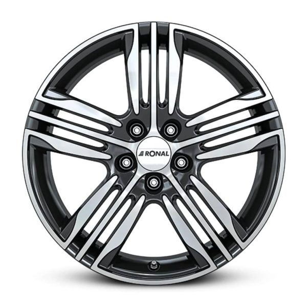 Ronal R57 Black Polished 3-Spoke flat 1024 alloy wheel