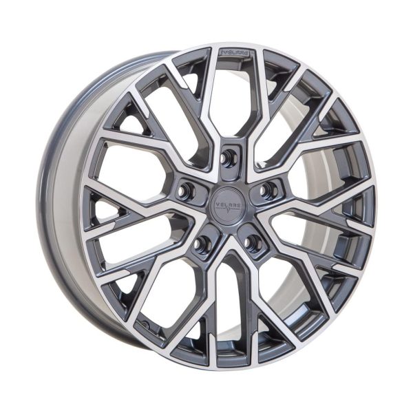 Velare VLR-T Platinum Grey Polished Face angle 1 alloy wheel