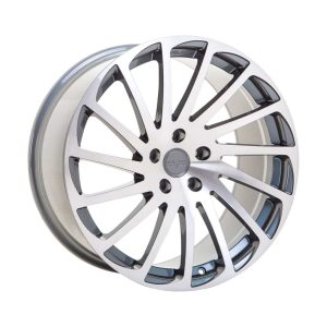 Velare VLR11 Platinum Grey Polished Face angle 1 alloy wheel