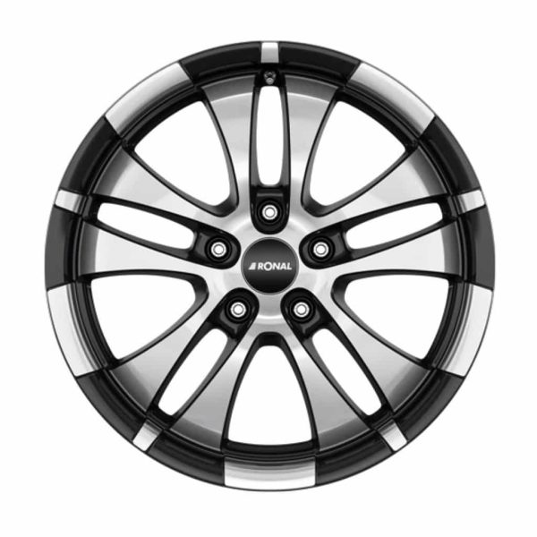 Ronal R59 Black Polished Face 10 spoke flat 1024 alloy wheel