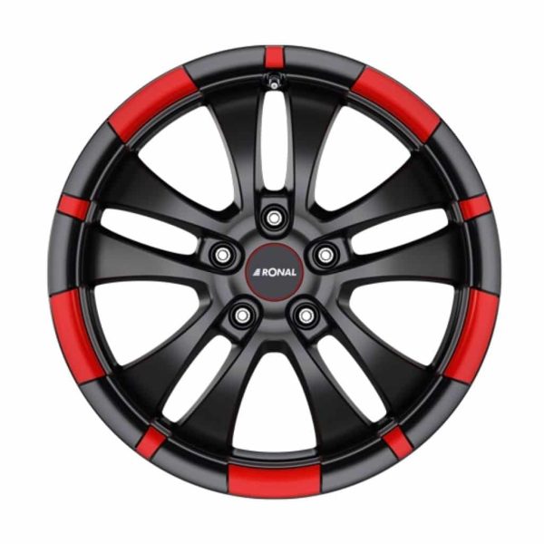 Ronal R59 Black Red Rim 10 spoke flat 1024 alloy wheel