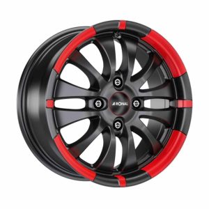 Ronal R59 Black Red Rim 12 spoke angle 1024 alloy wheel