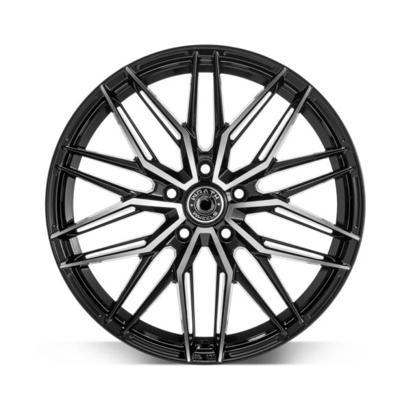 Wrath WF9 Black Polished Face flat alloy wheel