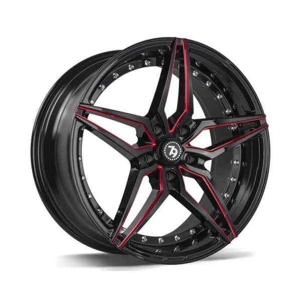 Seventy9 SV-AR Black Red Mill alloy wheel