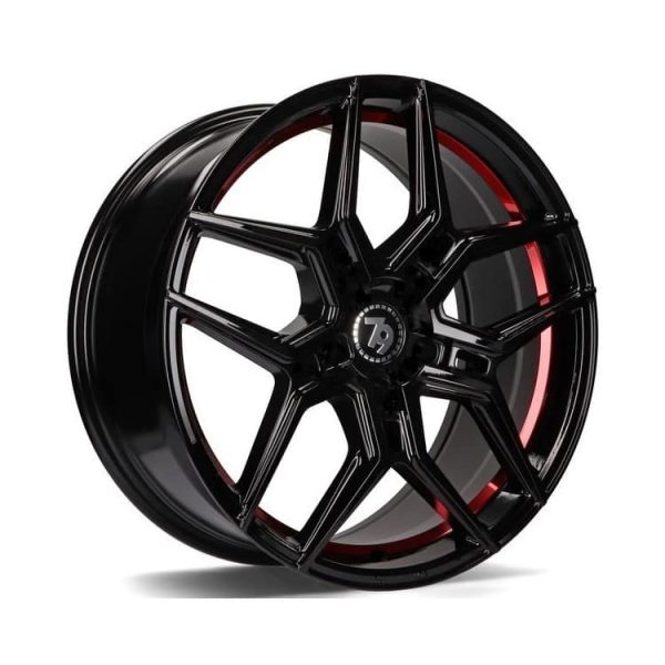 Seventy9 SV-B Black Red Barrel alloy wheel