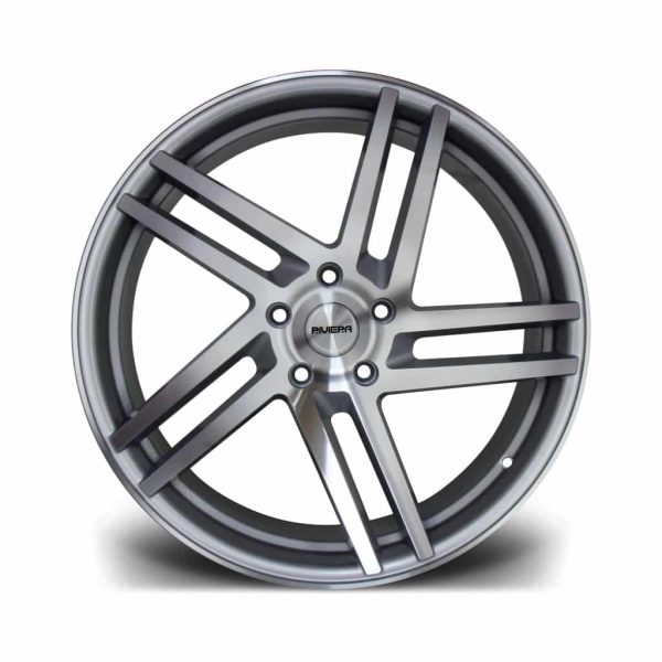Riviera Twist Silver Polished 1024 Flat alloy wheel