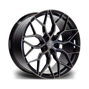 Riviera RF108 Black Polished Dark Tint Angle 1024 alloy wheel