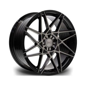 Riviera RF2 Hubolt Black Polished Dark Tint Angle 1024 alloy wheel
