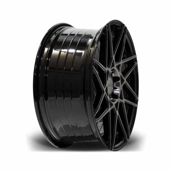 Riviera RF2 Hubolt Black Polished Dark Tint Concave 1024 alloy wheel