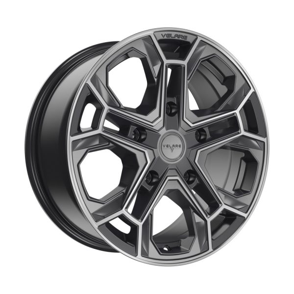 Velare VLR-ST Platinum Grey Polished angle 1 alloy wheel