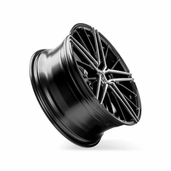 Wrath WF5 black polish angle 2 alloy wheel