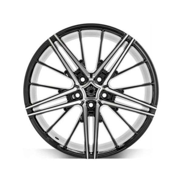 Wrath WF5 black polish flat alloy wheel