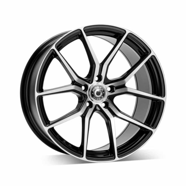Wrath WF7 black polish angle 1 alloy wheel