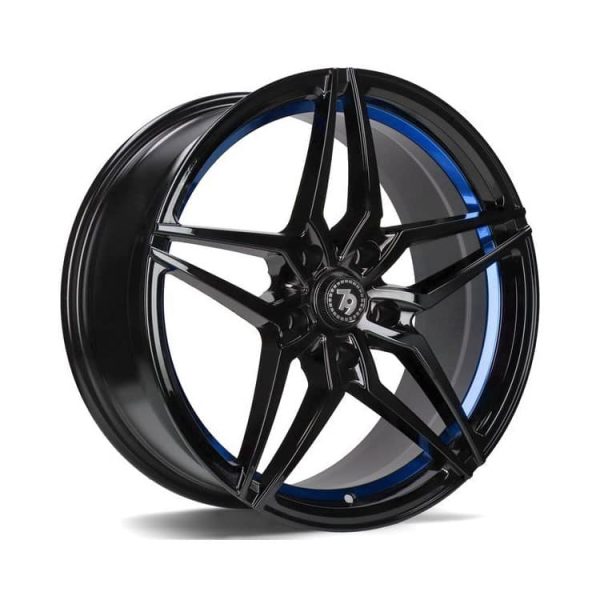 Seventy9 SV-A Black Blue Barrel alloy wheel