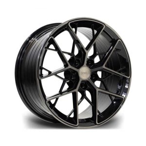 Riviera RF3 Black Polished Dark Tint Angle 1024 alloy wheel