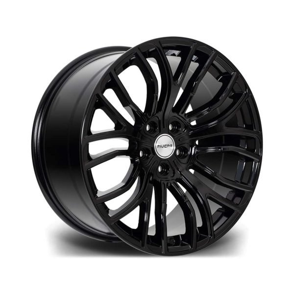 Riviera RV191 Gloss Black Angle 1024 alloy wheel