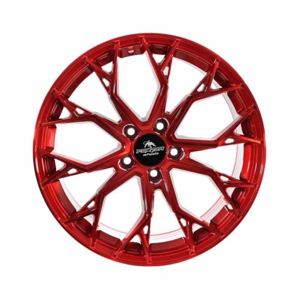 Forzza Titan Candy Red Flat alloy wheel
