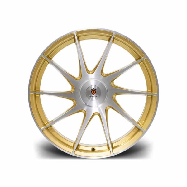 SF11 Gold Polished Flat alloy wheel
