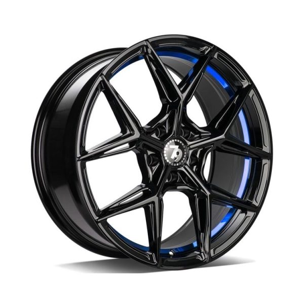 79Wheels SCF-B Gloss Black Blue Barrel alloy wheel