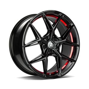79Wheels SCF-B Gloss Black Red Barrel alloy wheel