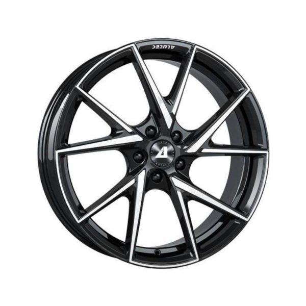 Alutec ADX.01 Diamond Black Polished angle alloy wheel