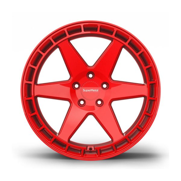 Supermetal Charger Revolution Red flat alloy wheel