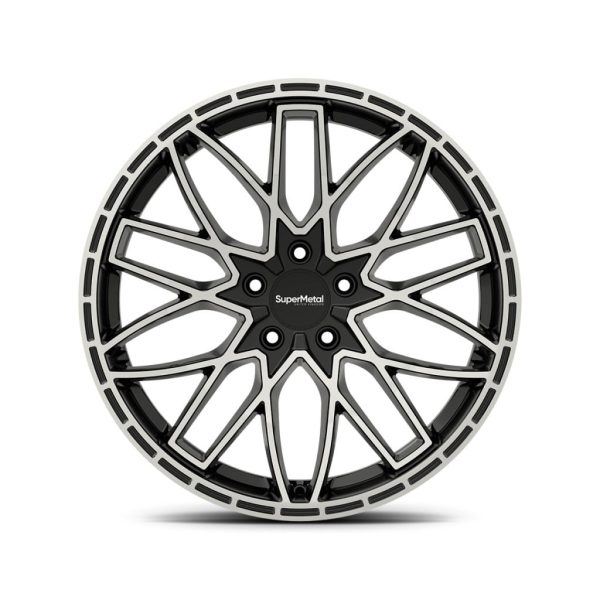 Supermetal Vane Gloss Black Polished flat alloy wheel