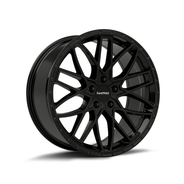 Supermetal Vane Gloss Black angle alloy wheel