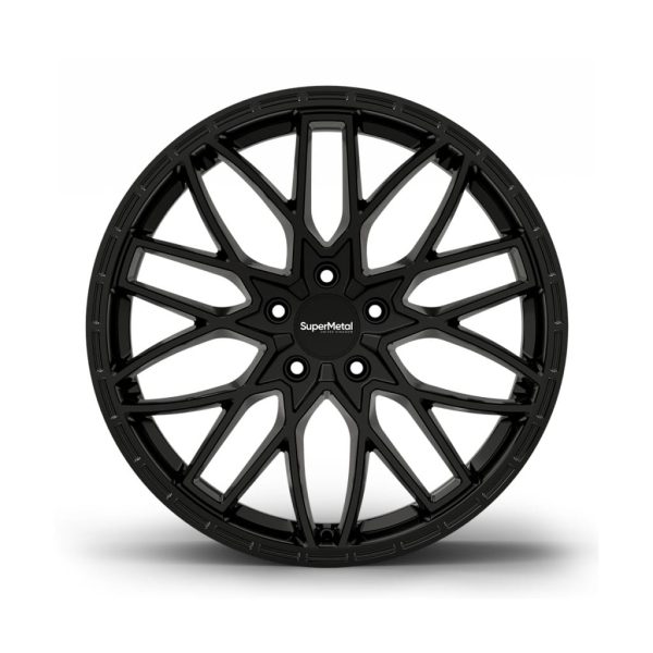 Supermetal Vane Gloss Black flat alloy wheel