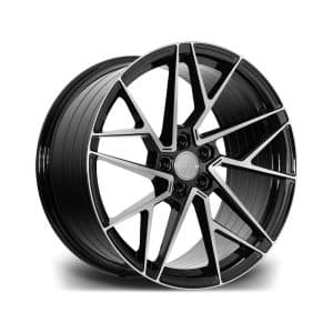 Riviera RF106 Black Polished Dark Tint Angle 1 alloy wheel