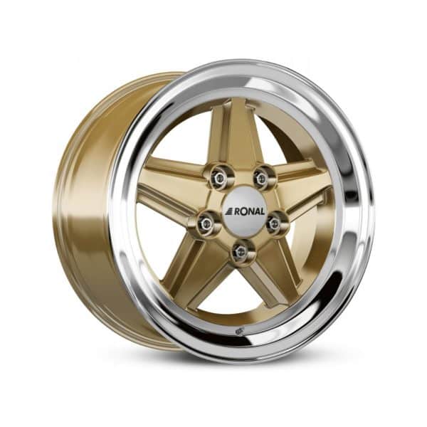 Ronal R9 Gold Diamond Cut Angled 1024 alloy wheel